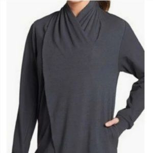 Nike Dri-fit Twist Training Wrap Open Front Cardigan. Size M